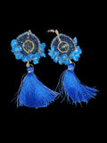 Hand-Wired FishScale Tassel Earrings