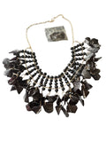 Black fish scales necklace