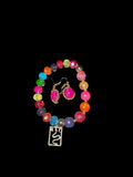 Colorful Ágata Bracelet & Earring Set